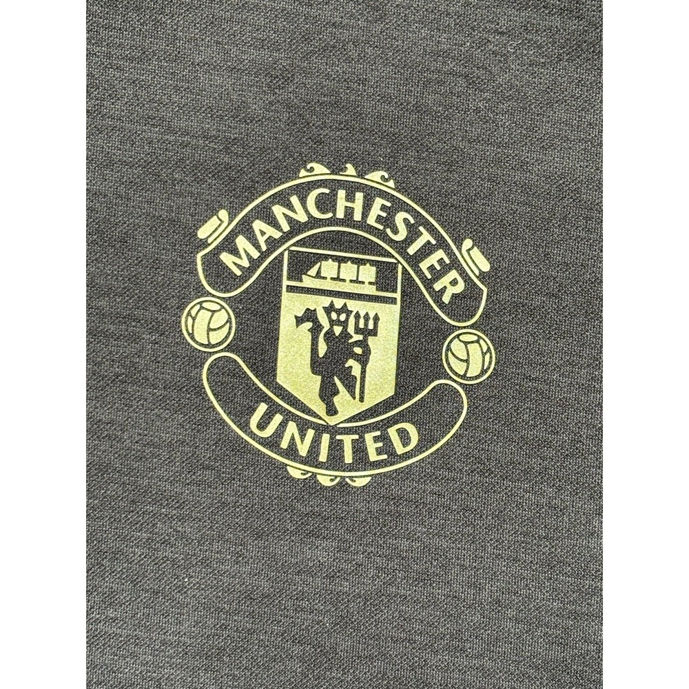 Adidas Manchester United Fleece Jacket Hoodie Men XL Charcoal Gray - Picture 3 of 16